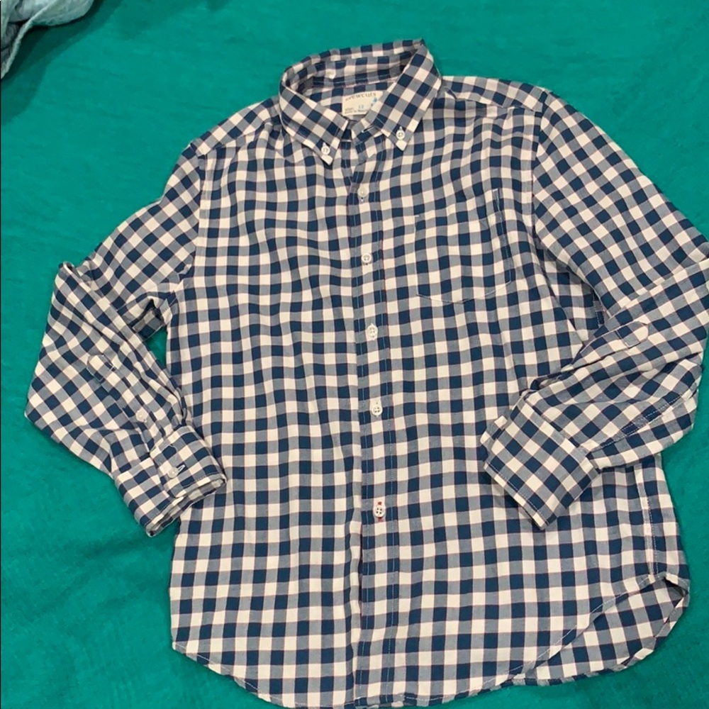 J Crew Crewcuts Plaid Long Sleeved Cotton Shirt 12